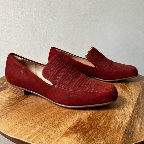 Clarks | Pure Sense Suede Leather Slip On Loafer Flats Shoes - Picture 2 of 7